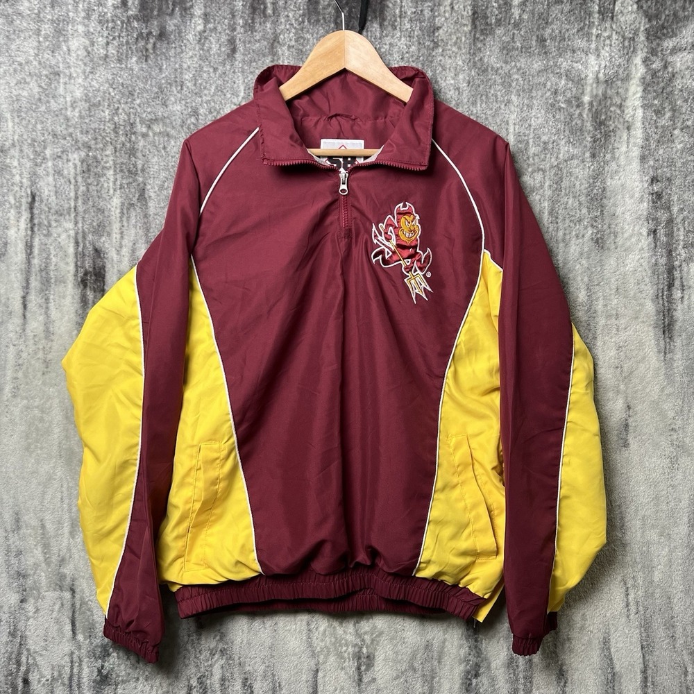 Vintage 90s Arizona State University Windbreaker Jacket Embroidered ASU Mens M